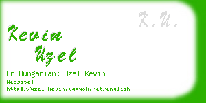 kevin uzel business card